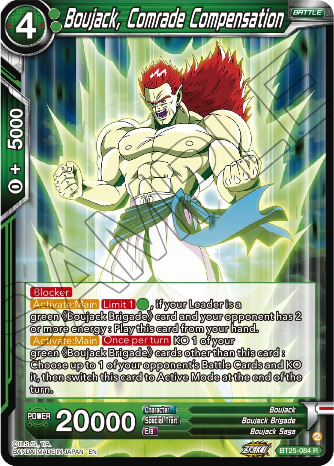 Boujack, Comrade Compensation (BT25-084) [Legend of the Dragon Balls] | Mindsight Gaming