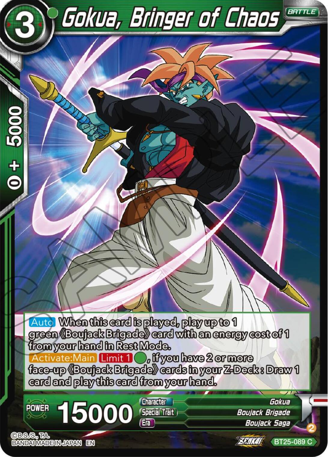 Gokua, Bringer of Chaos (BT25-089) [Legend of the Dragon Balls] | Mindsight Gaming