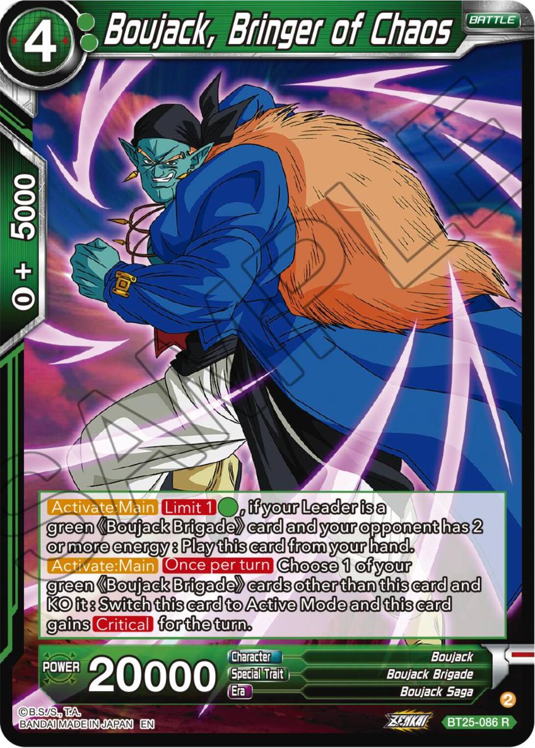 Boujack, Bringer of Chaos (BT25-086) [Legend of the Dragon Balls] | Mindsight Gaming