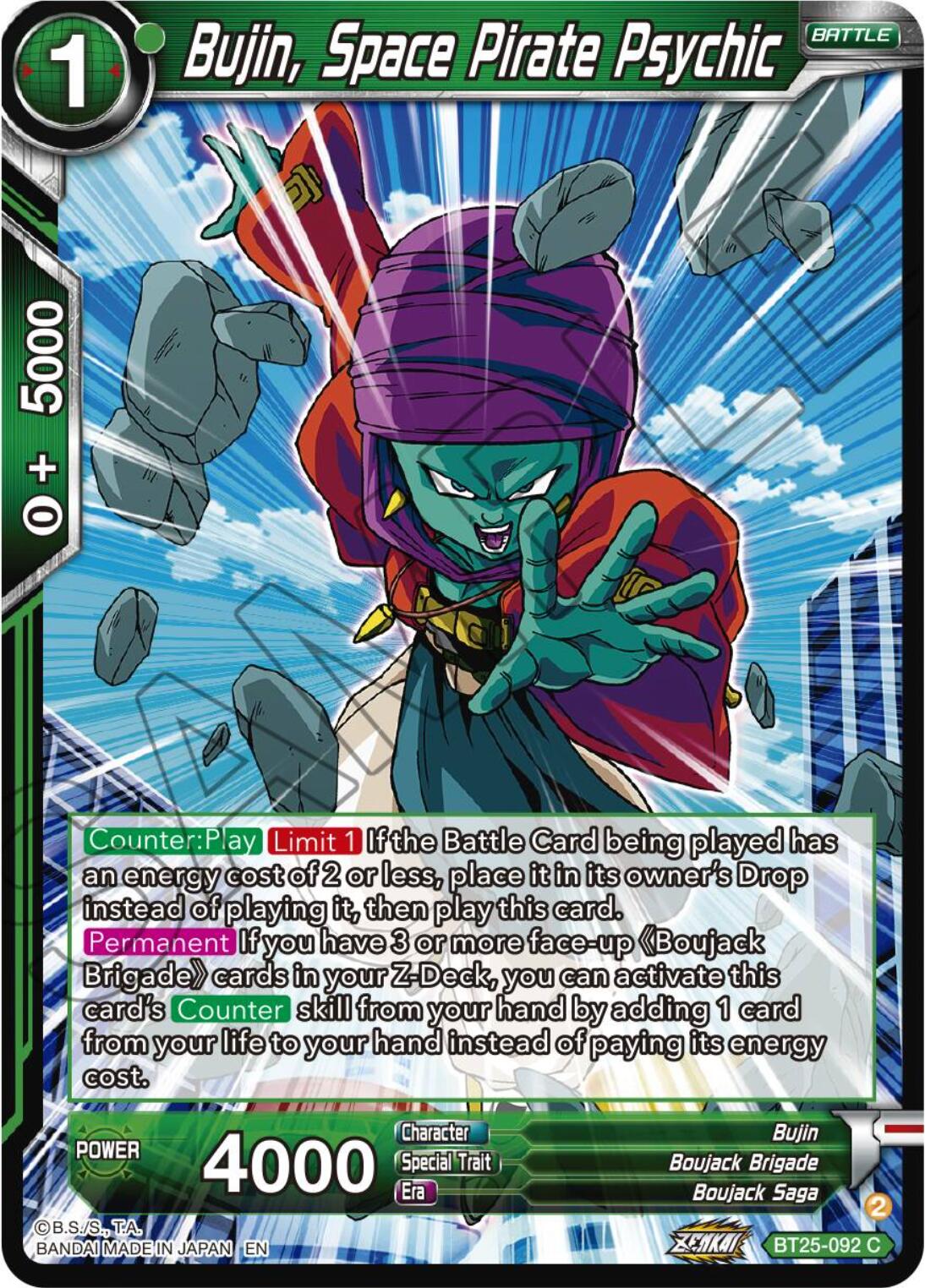 Bujin, Space Pirate Psychic (BT25-092) [Legend of the Dragon Balls] | Mindsight Gaming