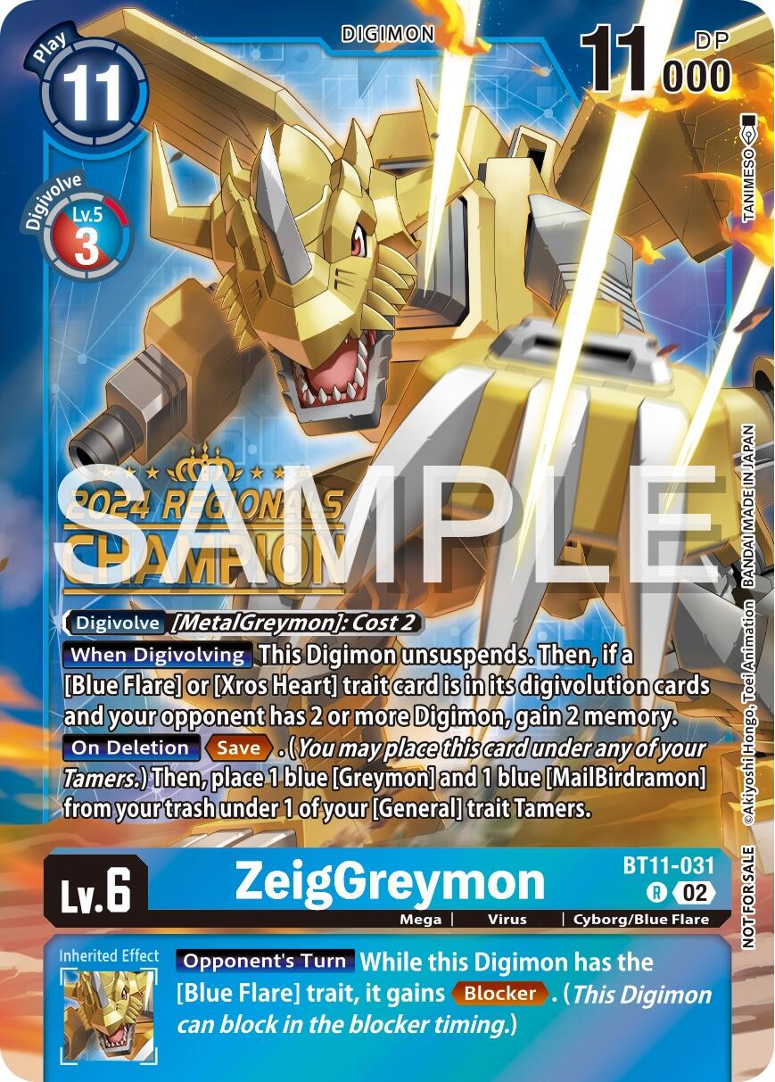 ZeigGreymon [BT11-031] (2024 Regionals Champion) [Dimensional Phase] | Mindsight Gaming