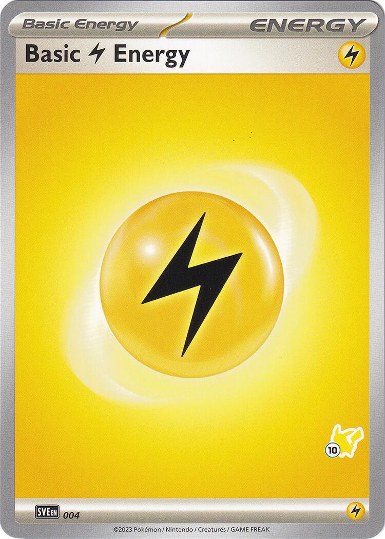 Basic Lightning Energy (004) (Pikachu Stamp #10) [Battle Academy 2024] | Mindsight Gaming