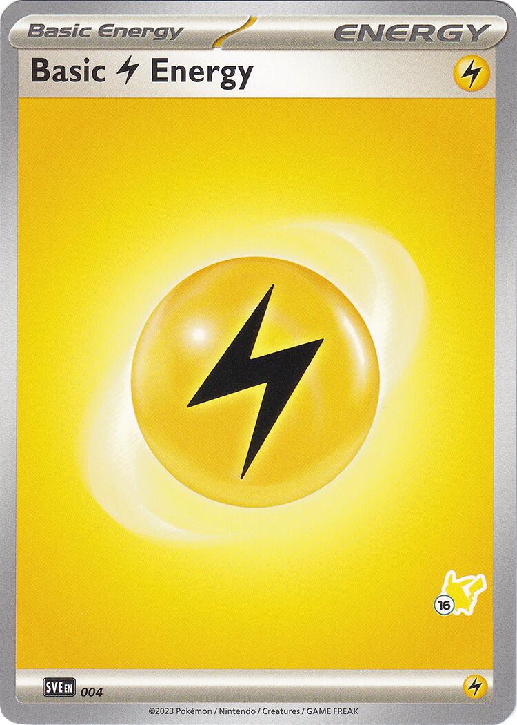 Basic Lightning Energy (004) (Pikachu Stamp #16) [Battle Academy 2024] | Mindsight Gaming