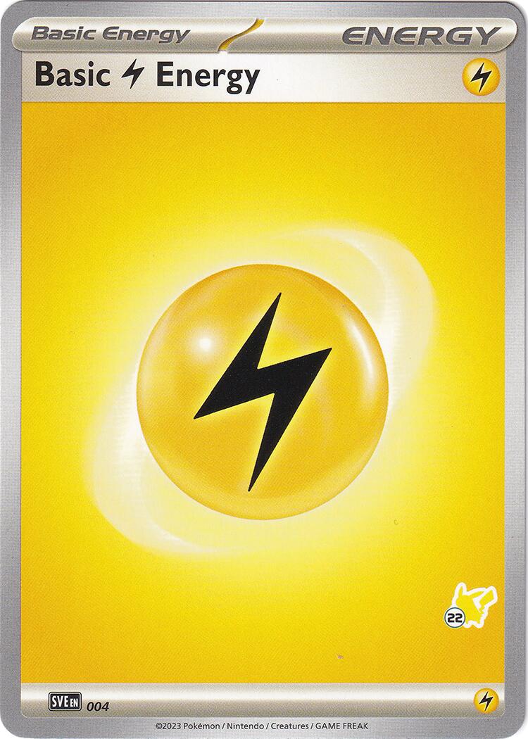 Basic Lightning Energy (004) (Pikachu Stamp #22) [Battle Academy 2024] | Mindsight Gaming
