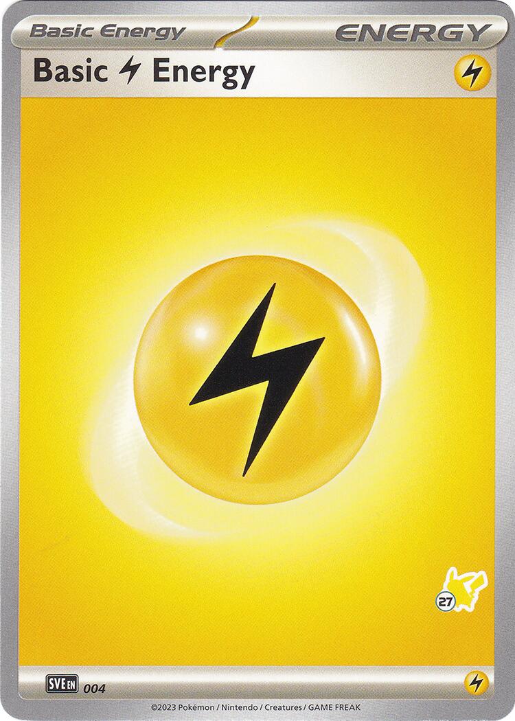 Basic Lightning Energy (004) (Pikachu Stamp #27) [Battle Academy 2024] | Mindsight Gaming
