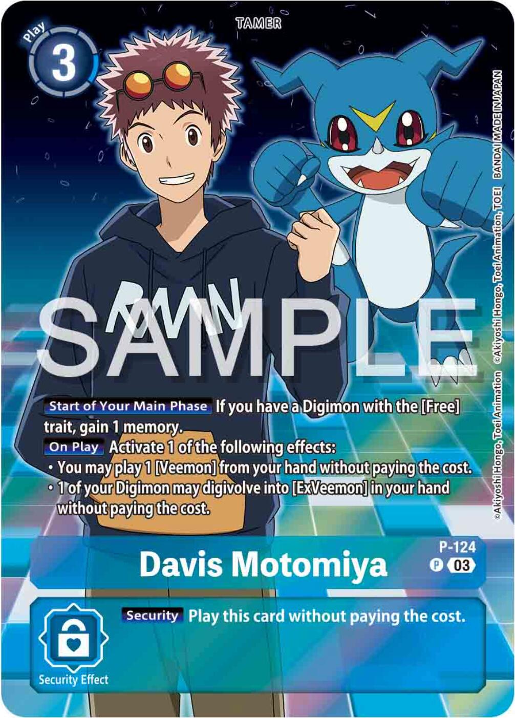 Davis Motomiya [P-124] (Digimon Adventure 02: The Beginning Set) [Promotional Cards] | Mindsight Gaming