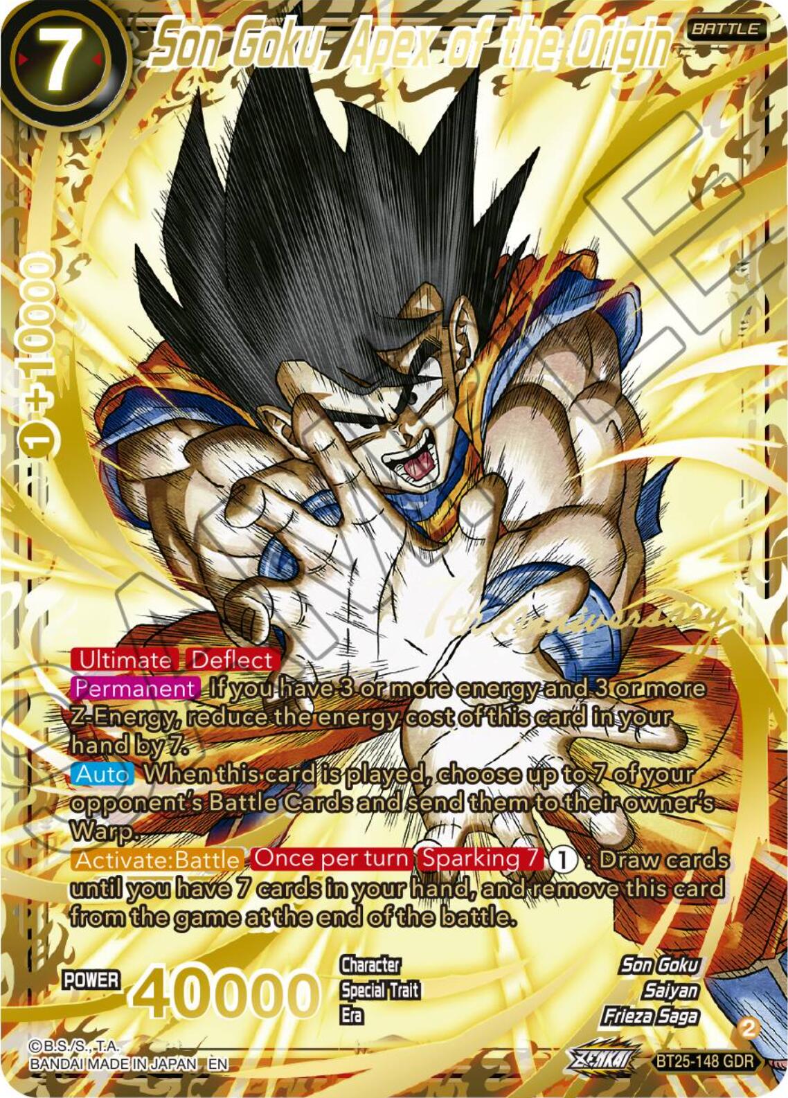 Son Goku, Apex of the Origin (GDR) (BT25-148) [Legend of the Dragon Balls] | Mindsight Gaming