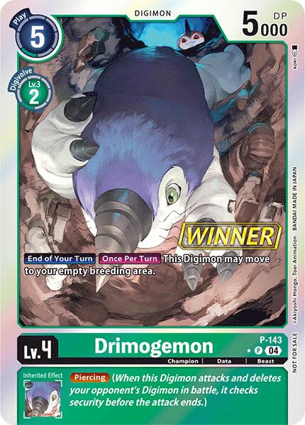 Drimogemon [P-143] (Store Tournament 2024 Jul. – Sep. Winner Pack) [Promotional Cards] | Mindsight Gaming