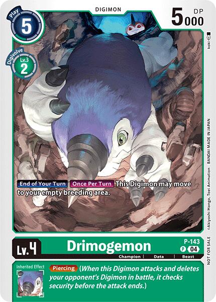 Drimogemon [P-143] (Store Tournament 2024 Jul. – Sep. Participation Pack) [Promotional Cards] | Mindsight Gaming