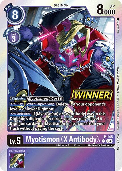 Myotismon (X Antibody) [P-145] (Store Tournament 2024 Jul. – Sep. Winner Pack) [Promotional Cards] | Mindsight Gaming