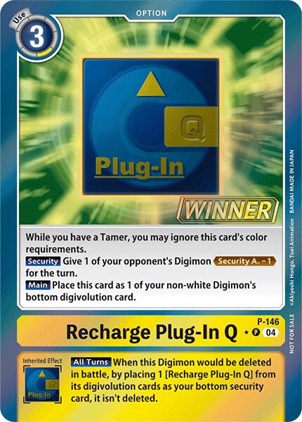 Recharge Plug-In Q [P-146] (Store Tournament 2024 Jul. – Sep. Winner Pack) [Promotional Cards] | Mindsight Gaming