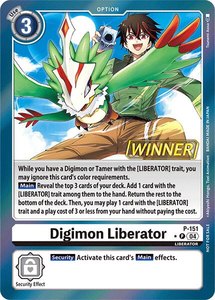 Digimon Liberator [P-151] (Store Tournament 2024 Jul. – Sep. Winner Pack) [Promotional Cards] | Mindsight Gaming