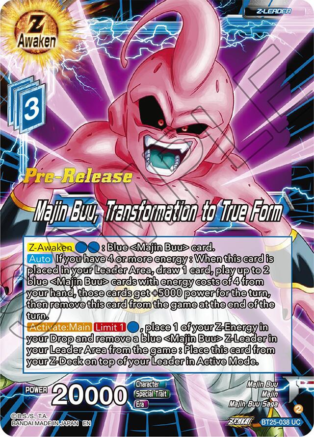 Majin Buu, Transformation to True Form (BT25-038) [Legend of the Dragon Balls Prerelease Promos] | Mindsight Gaming