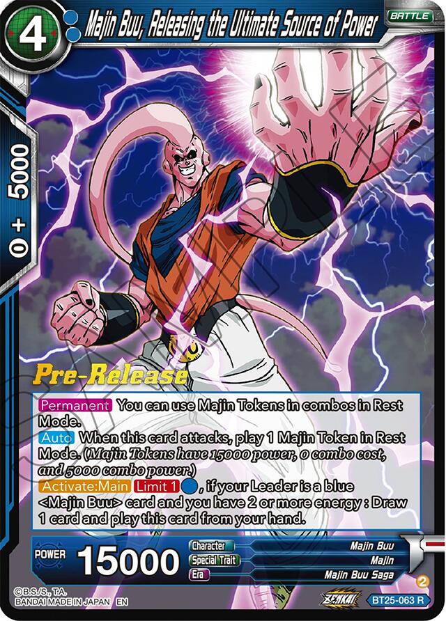 Majin Buu, Releasing the Ultimate Source of Power (BT25-063) [Legend of the Dragon Balls Prerelease Promos] | Mindsight Gaming