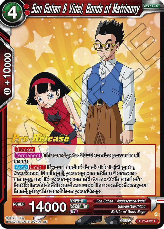 Son Gohan & Videl, Bonds of Matrimony (BT25-032) [Legend of the Dragon Balls Prerelease Promos] | Mindsight Gaming