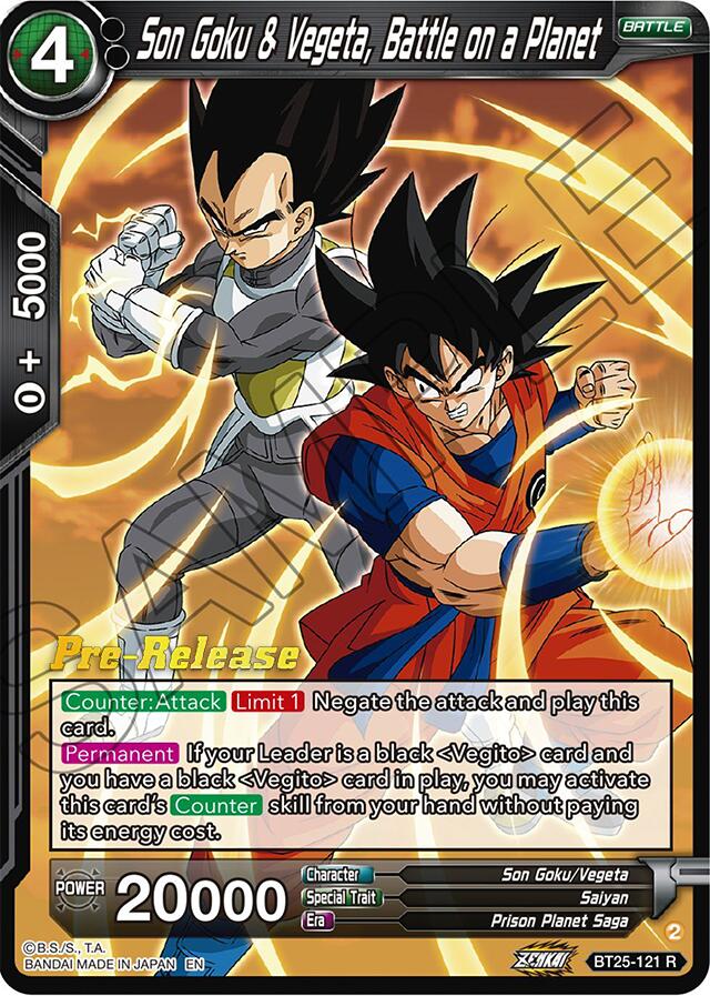 Son Goku & Vegeta, Battle on a Planet (BT25-121) [Legend of the Dragon Balls Prerelease Promos] | Mindsight Gaming