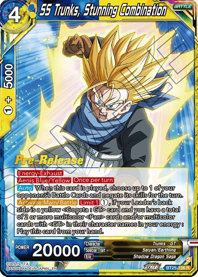 SS Trunks, Stunning Combination (BT25-136) [Legend of the Dragon Balls Prerelease Promos] | Mindsight Gaming