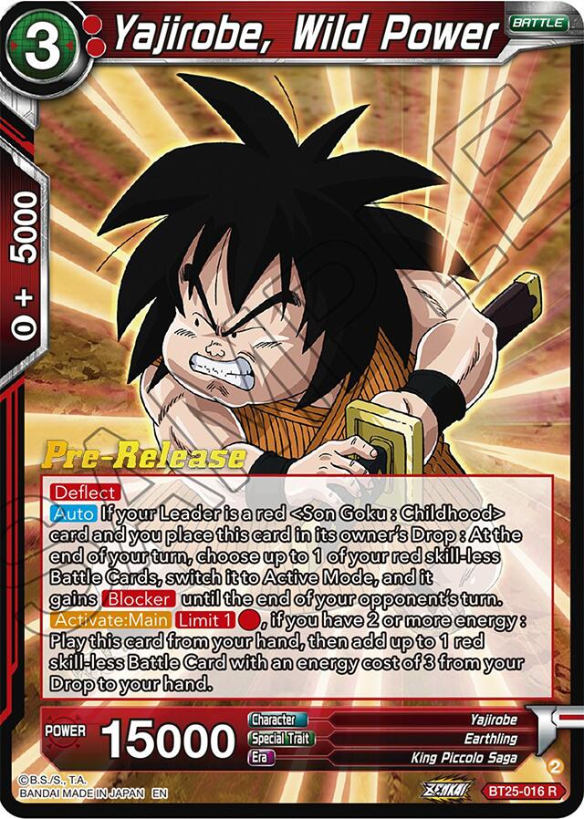 Yajirobe, Wild Power (BT25-016) [Legend of the Dragon Balls Prerelease Promos] | Mindsight Gaming