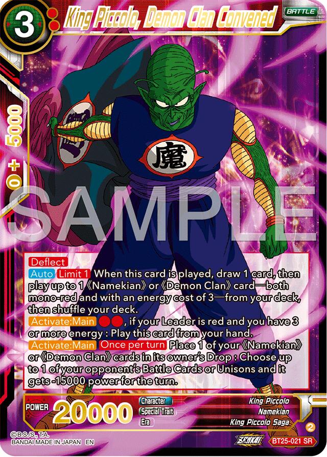 King Piccolo, Demon Clan Convened (BT25-021) [Legend of the Dragon Balls] | Mindsight Gaming