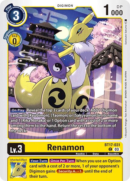 Renamon [BT17-031] [Secret Crisis] | Mindsight Gaming