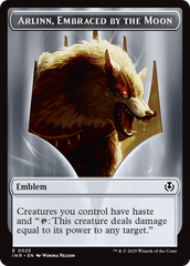 Wolf (0018) // Emblem - Arlinn, Embraces by the Moon Double-Sided Token [Innistrad Remastered Tokens] | Mindsight Gaming