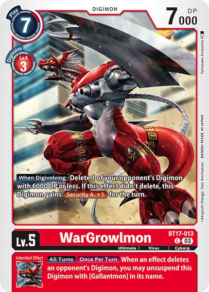 WarGrowlmon [BT17-013] [Secret Crisis] | Mindsight Gaming