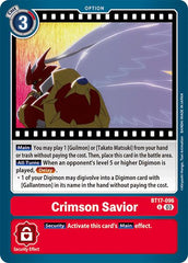 Crimson Savior [BT17-096] [Secret Crisis] | Mindsight Gaming