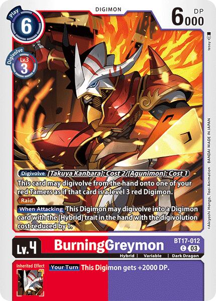 BurningGreymon [BT17-012] [Secret Crisis] | Mindsight Gaming