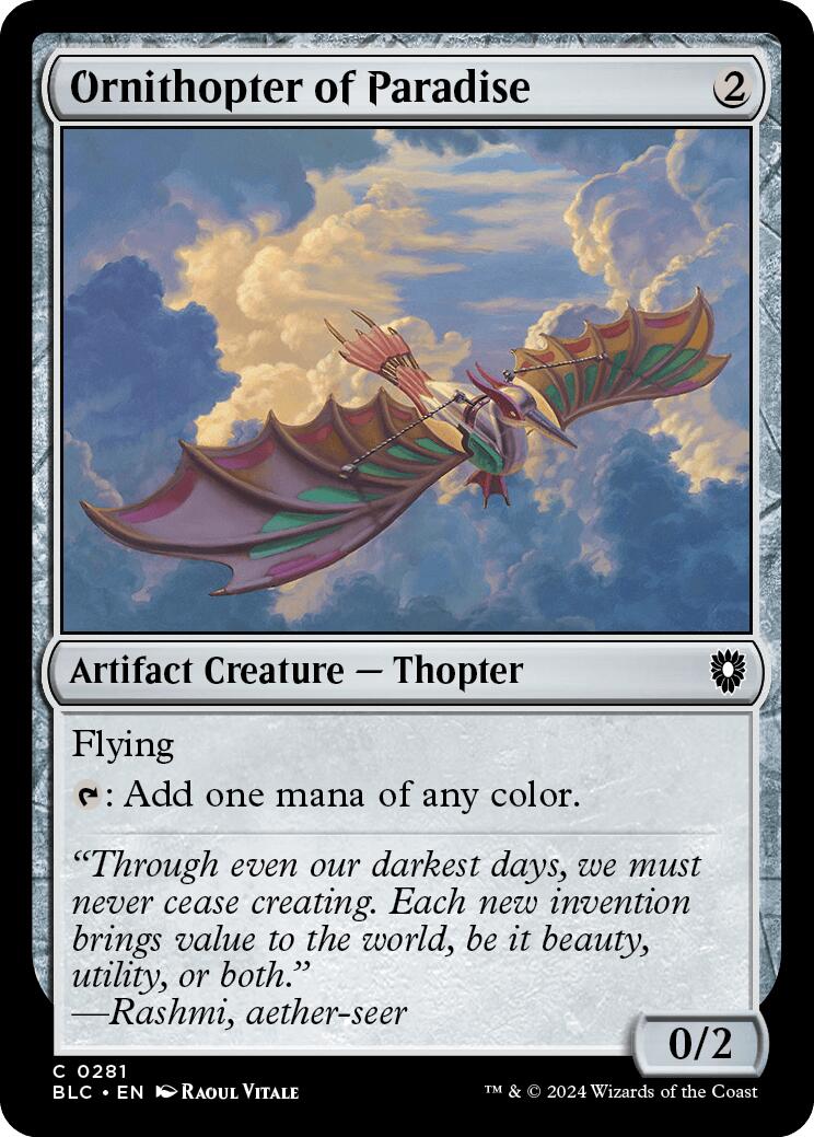 Ornithopter of Paradise [Bloomburrow Commander] | Mindsight Gaming