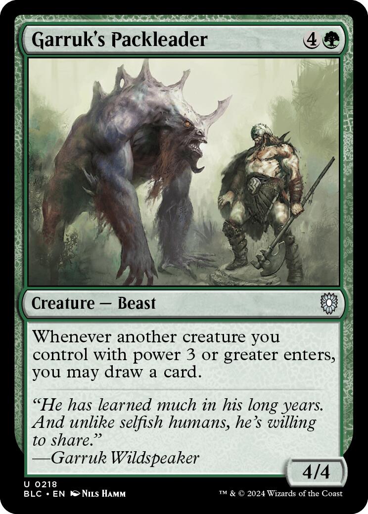 Garruk's Packleader [Bloomburrow Commander] | Mindsight Gaming