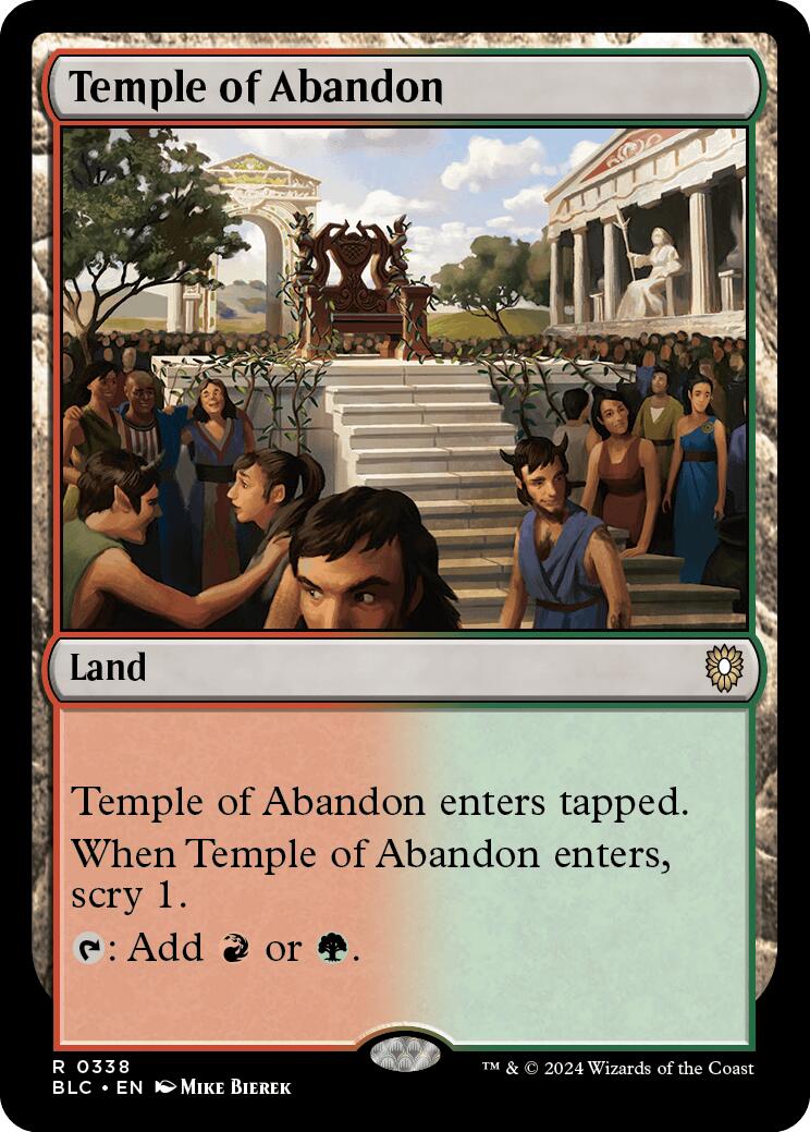 Temple of Abandon [Bloomburrow Commander] | Mindsight Gaming