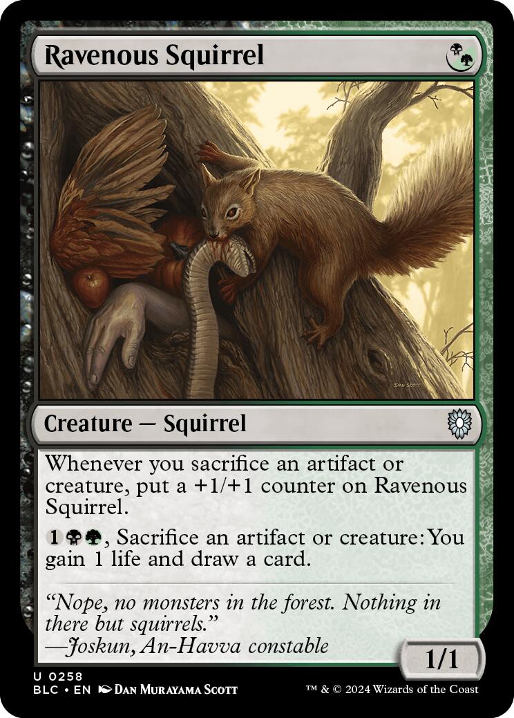 Ravenous Squirrel [Bloomburrow Commander] | Mindsight Gaming