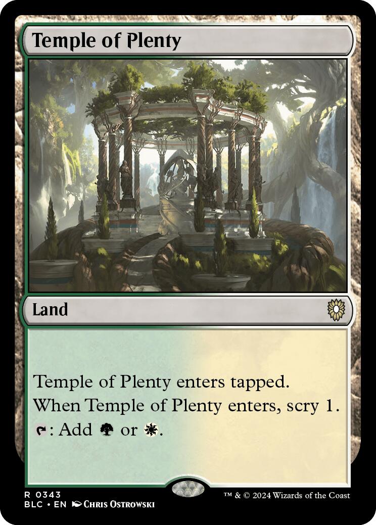 Temple of Plenty [Bloomburrow Commander] | Mindsight Gaming