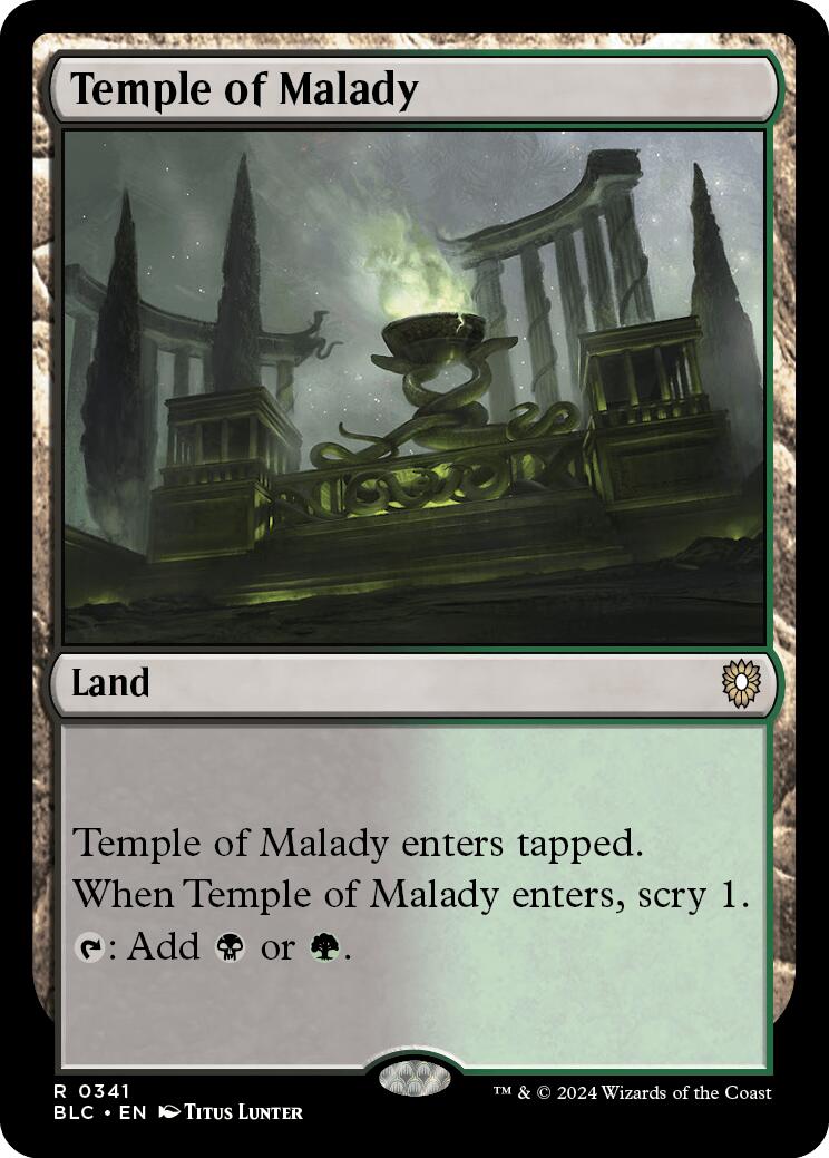 Temple of Malady [Bloomburrow Commander] | Mindsight Gaming