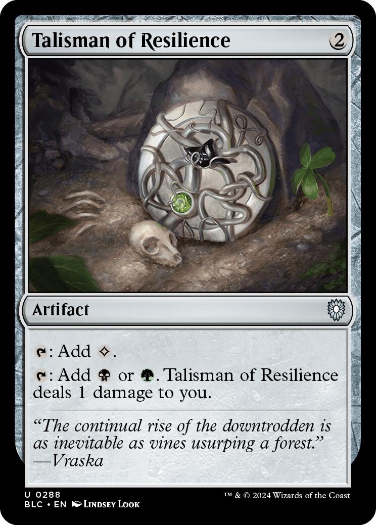 Talisman of Resilience [Bloomburrow Commander] | Mindsight Gaming