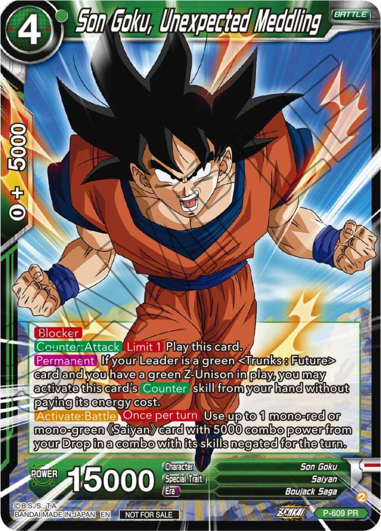 Son Goku, Unexpected Meddling (Tournament Pack Vol. 8) (P-609) [Promotion Cards] | Mindsight Gaming