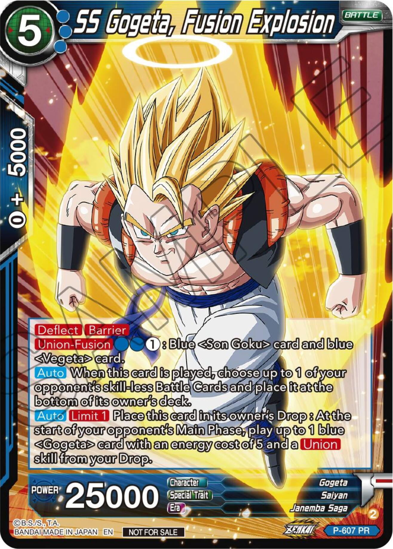 SS Gogeta, Fusion Explosion (Tournament Pack Vol. 8) (P-607) [Promotion Cards] | Mindsight Gaming