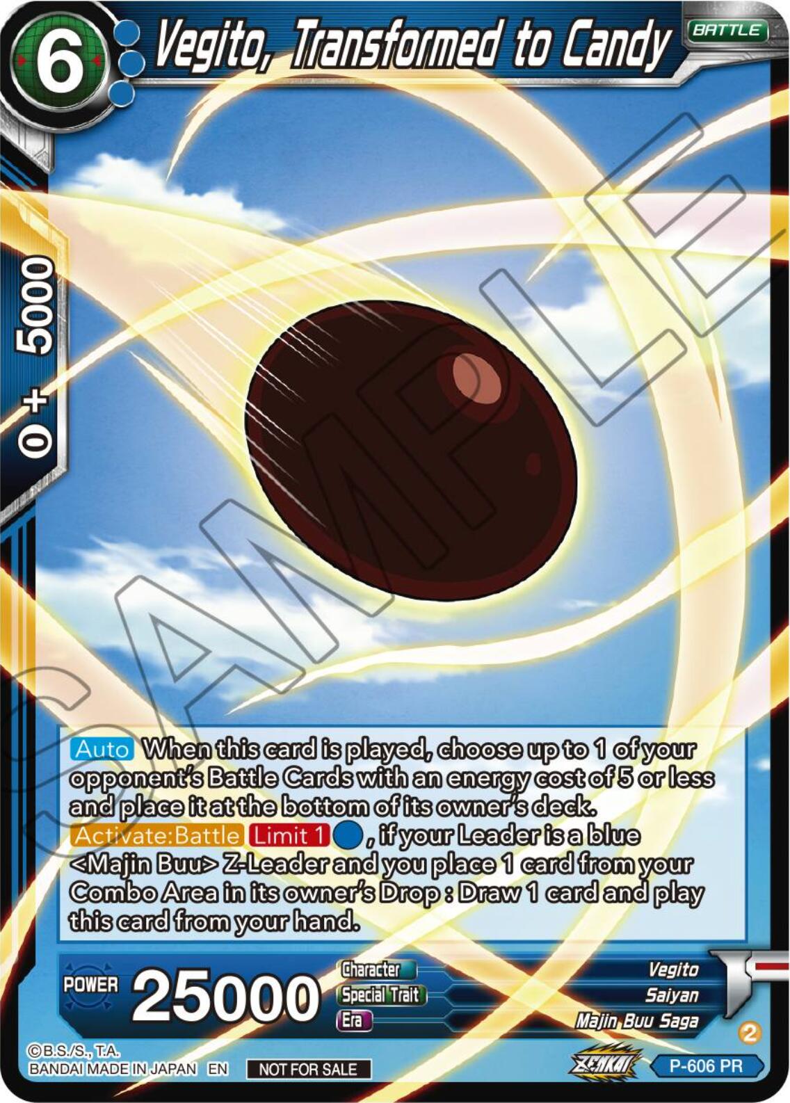 Vegito, Transformed to Candy (Tournament Pack Vol. 8) (P-606) [Promotion Cards] | Mindsight Gaming