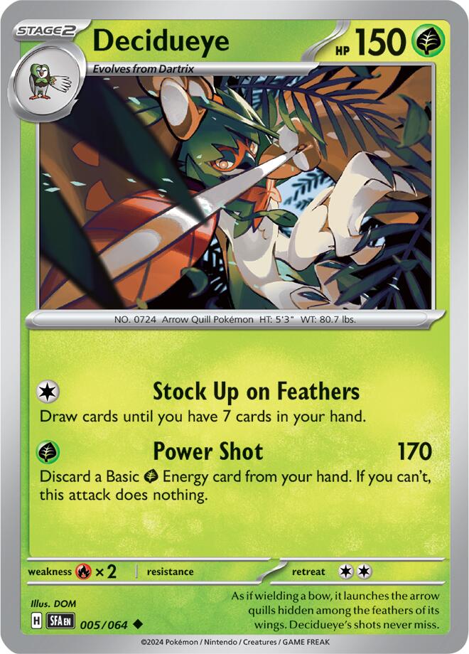 Decidueye (005/064) [Scarlet & Violet: Shrouded Fable] | Mindsight Gaming