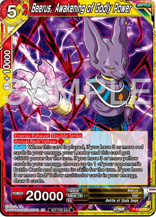 Beerus, Awakening of Godly Power (Deluxe Pack 2024 Vol.2) (P-622) [Promotion Cards] | Mindsight Gaming