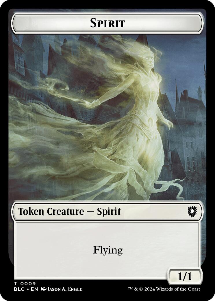 Spirit // Faerie Double-Sided Token [Bloomburrow Commander Tokens] | Mindsight Gaming