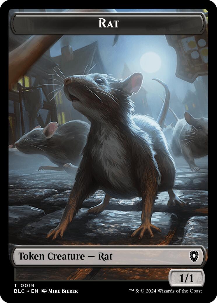 Rat // Raccoon Double-Sided Token [Bloomburrow Commander Tokens] | Mindsight Gaming