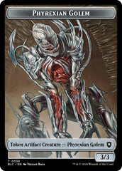 Phyrexian Golem // Faerie Double-Sided Token [Bloomburrow Commander Tokens] | Mindsight Gaming