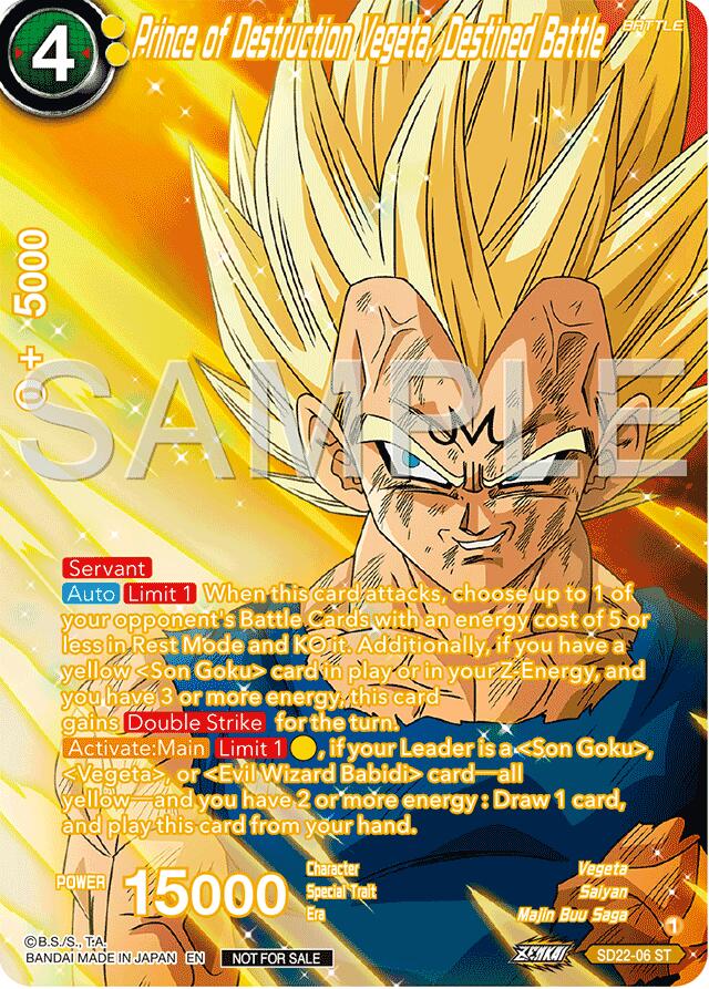 Prince of Destruction Vegeta, Destined Battle (Premium Alt-Art Card Set 2024 Vol.2) (SD22-06) [Promotion Cards] | Mindsight Gaming