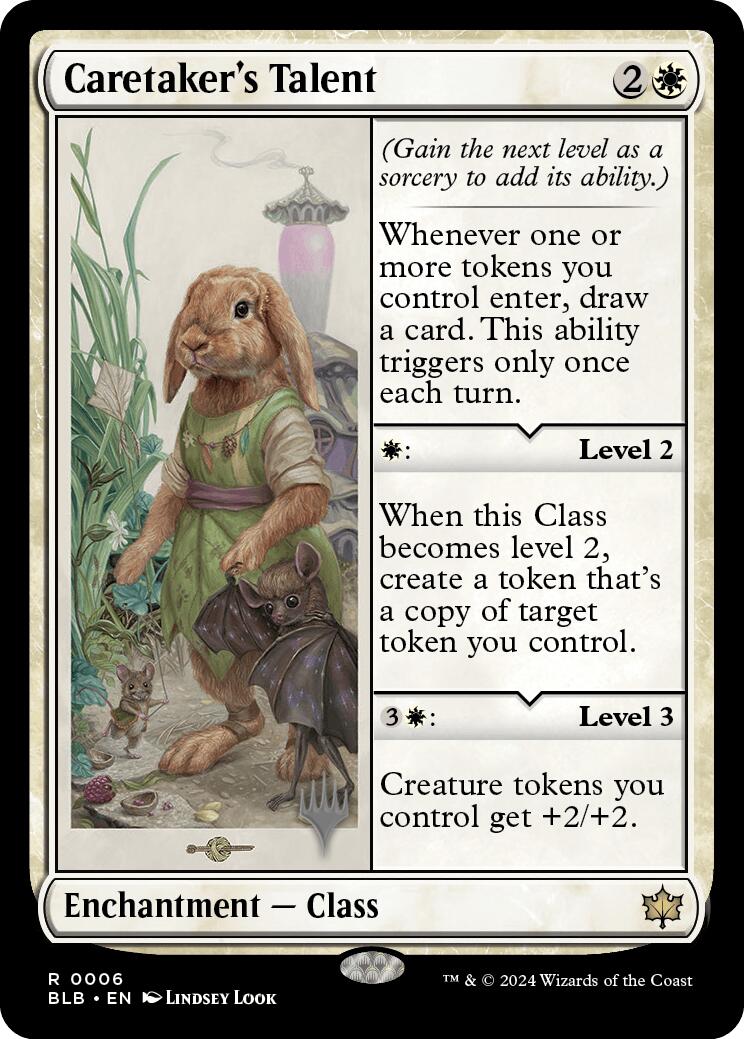 Caretaker's Talent (Promo Pack) [Bloomburrow Promos] | Mindsight Gaming