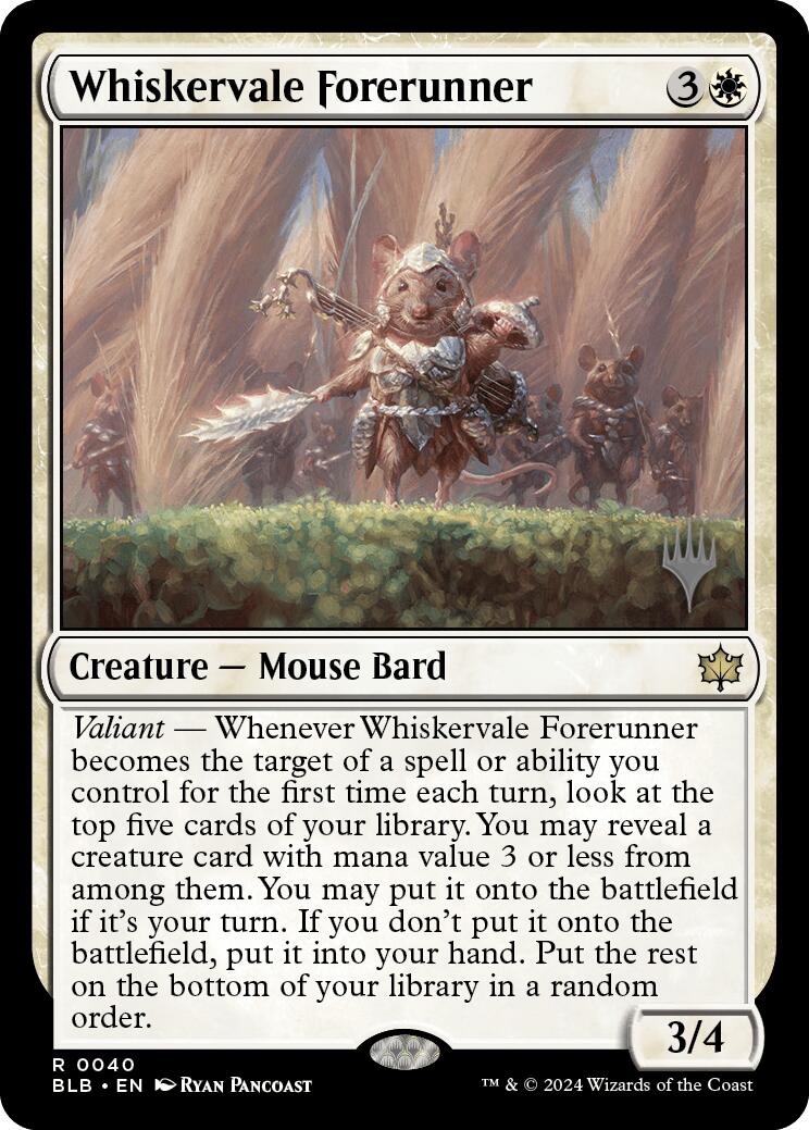 Whiskervale Forerunner (Promo Pack) [Bloomburrow Promos] | Mindsight Gaming