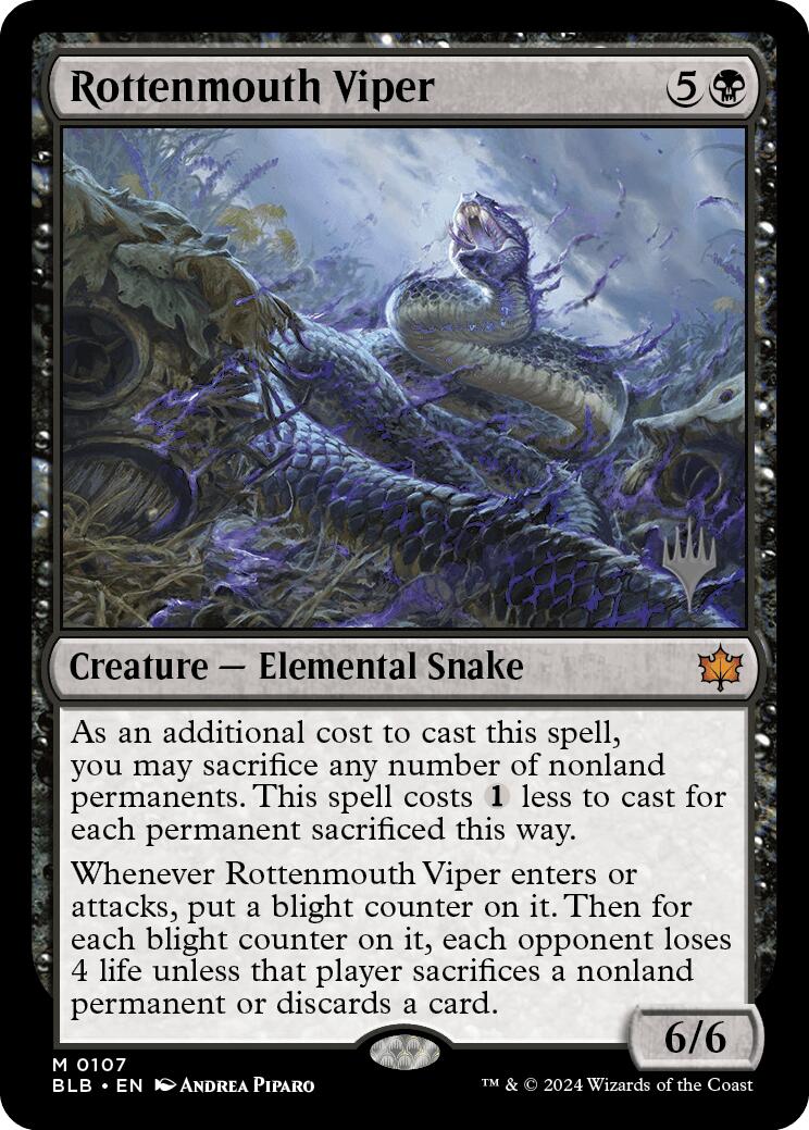 Rottenmouth Viper (Promo Pack) [Bloomburrow Promos] | Mindsight Gaming