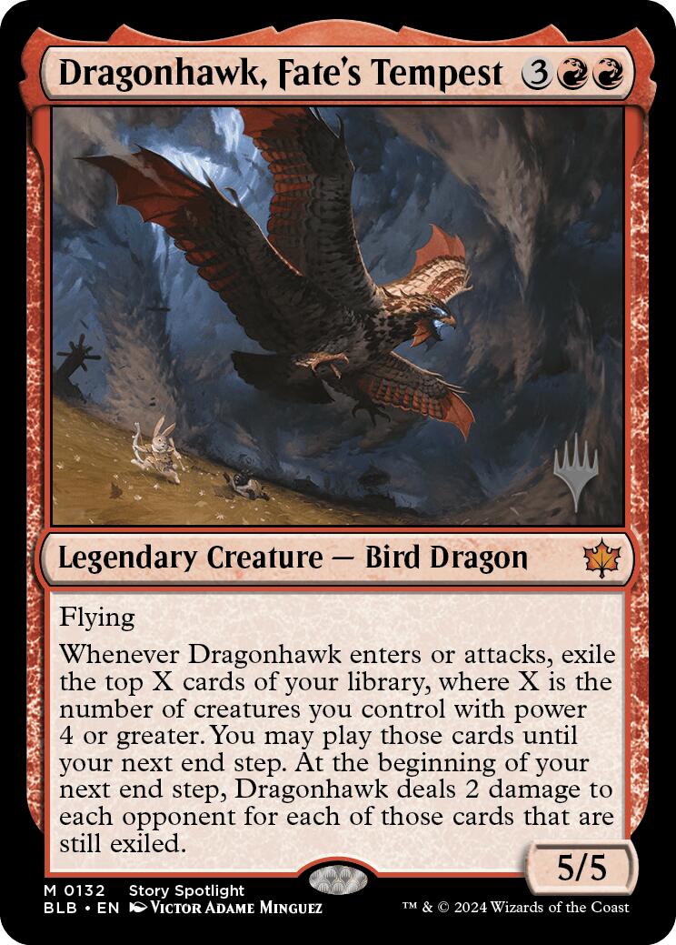 Dragonhawk, Fate's Tempest (Promo Pack) [Bloomburrow Promos] | Mindsight Gaming