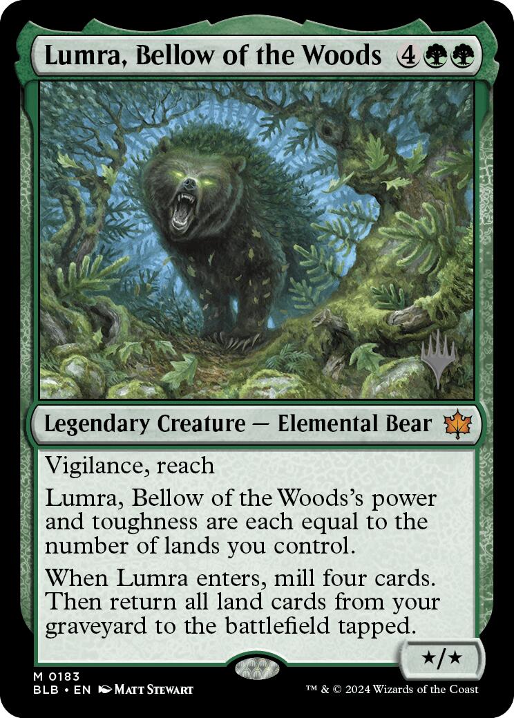 Lumra, Bellow of the Woods (Promo Pack) [Bloomburrow Promos] | Mindsight Gaming