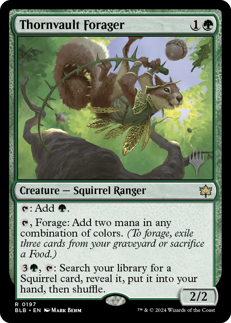 Thornvault Forager (Promo Pack) [Bloomburrow Promos] | Mindsight Gaming